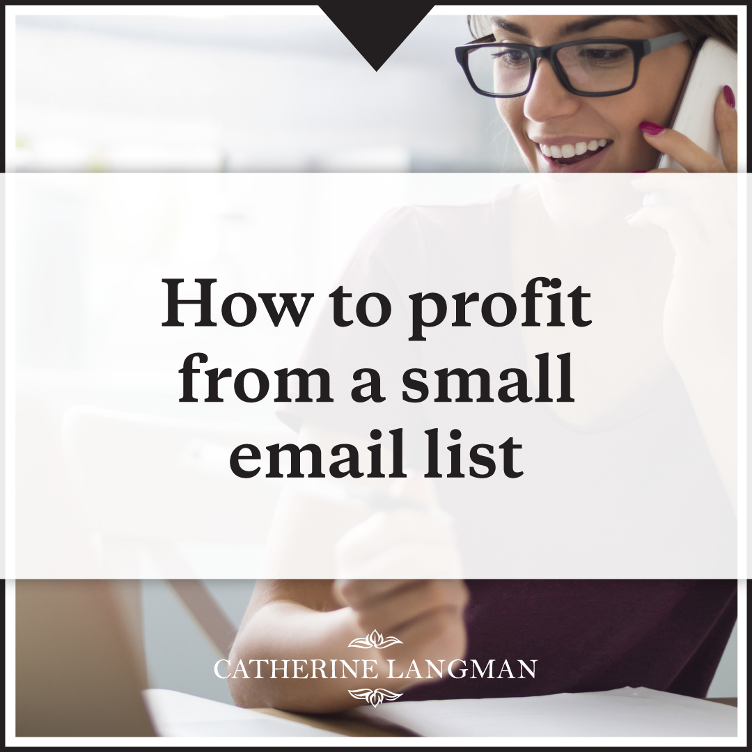 How to profit from a small email list